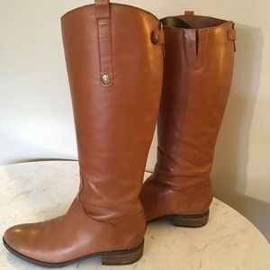 Sam Edelman WIDE CALF Penny Boots - 9 M Chestnut